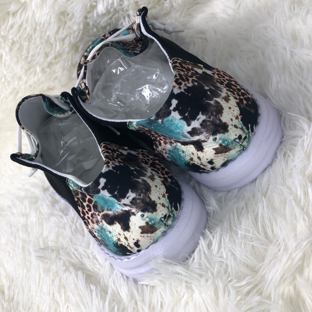 🐆🩵Women's Multicolor Animal Casual Shoes 42 US women’s 10 NWOT 🩵🐆 - Picture 12 of 16